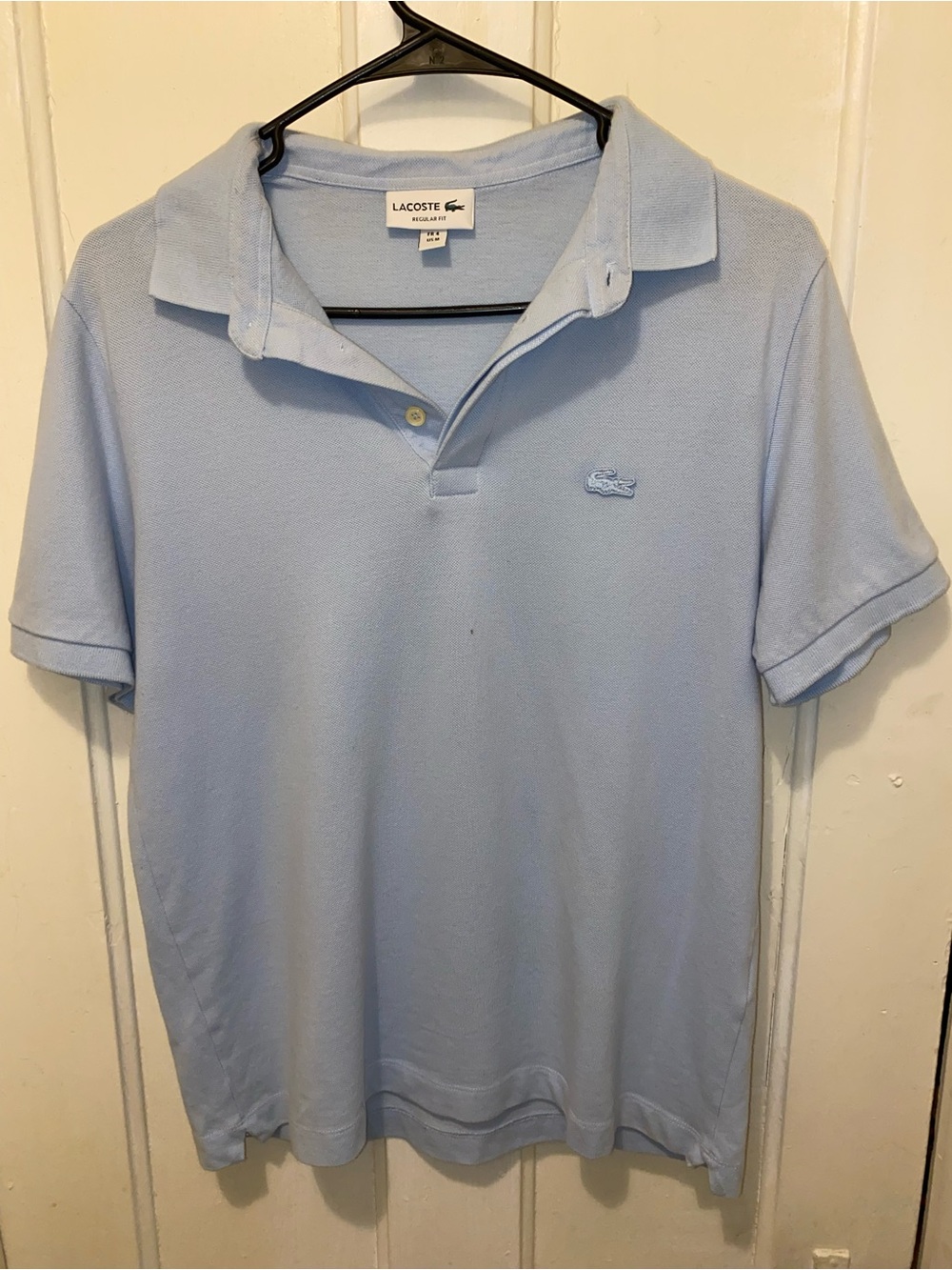 Lacoste Men's Regular Fit Light Blue Classic Polo Shirt Short Sleeve Size
Medium